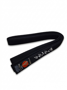 tokyodo_cotton_embroidery Japanischer Baumwoll-Schwarzgurt mit Stickerei (beispiel)